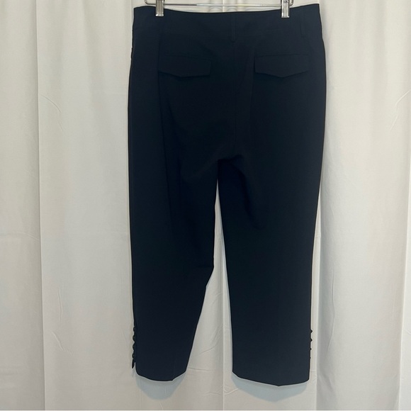 Women's DRESS BARN black w/buttons, capri/cropped pants slacks, size 10 - Picture 8 of 8